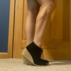 Black Toms Wedges